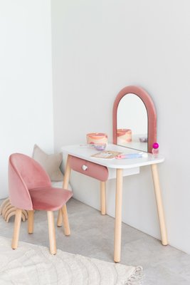 Комплект: Дитяче трюмо + кріселко (без бантика), 5-7 років, 115-125 см., Рожевий 101-0-57-57-000 фото