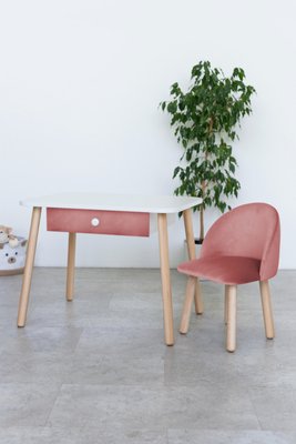 Комплект: Кріселко+столик із шухлядою, 3-5 років, 105-115 см., Рожевий 103-0-57-35-000 фото