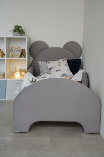 Ліжко дитяче Dreamer Ведмедик, Насичено сіре, Спальне місце 80х160 см 6-1-04-00-160 фото
