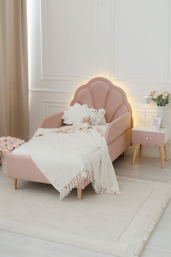 Кровать детская Dreamer Ариэль с подсветкой, Пудра, Спальное место 80х190 см 6-10-53-00-190 фото