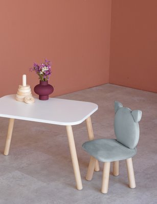 Комплект: прямоугольный столик и стульчик серый котик 3-5 лет 41-2-18-35-000 фото