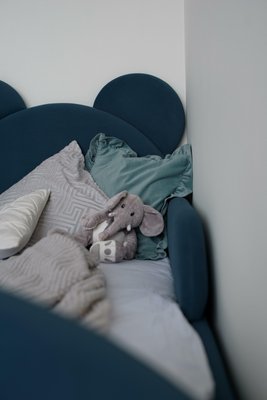 Кровать детская Dreamer Медвежонок, Глубокая синяя, Спальное место 80х190 см 6-1-03-00-190 фото