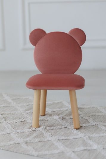 Стул Детский Мягкий Dreamer Мишка, Розовый, на 3-5 лет 1-1-57-35-000 фото