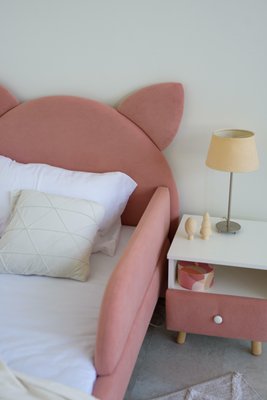 Ліжко дитяче Dreamer Котик, Рожеве, Спальне місце 80х160 см 6-2-57-X-160 фото