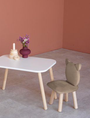 Комплект: прямоугольный столик и стульчик капуччино котик 2-4 года 41-2-10-24-000 фото