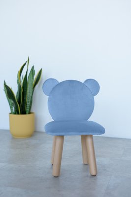 Стул Детский Мягкий Dreamer Мишка, Голубой, на 2-4 года 1-1-60-24-000 фото